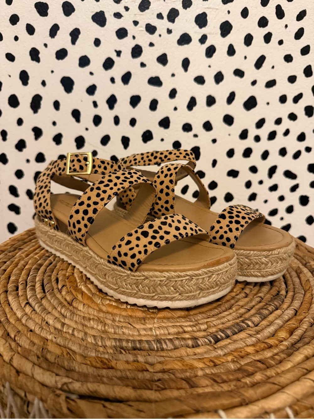 Soda Leopard Print Platform Sandals